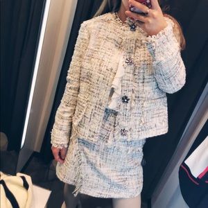 Zara tweed blazer S
